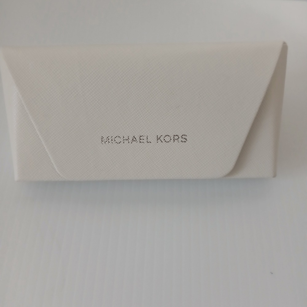 Michael Kors‎ White Saffiano Leather Hard Shell Sunglasses Case EUC